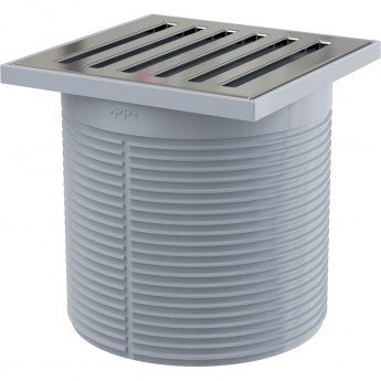 Горловина сливного трапа ALCPLAST APV0700, решетка 105х105, латунь-хром Горловина сливного трапа ALCPLAST APV0700, решетка 105х105, латунь-хром