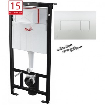 Инсталляция ALCAPLAST SET 3в1 AM101/1120-31RU M371-0001 с хром кнопкой Инсталляция ALCAPLAST SET 3в1 AM101/1120-31RU M371-0001 с хром кнопкой