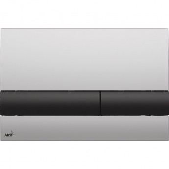 Кнопка управления ALCAPLAST M1712-8 хром/черная, матовая Кнопка управления ALCAPLAST M1712-8 хром/черная, матовая