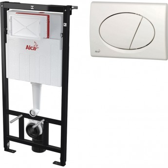 Комплект ALCAPLAST SET 3v1 AM101/1120-31RS M70-001 для установки унитаза с белой панелью смыва Комплект ALCAPLAST SET 3v1 AM101/1120-31RS M70-001 для установки унитаза с белой панелью смыва