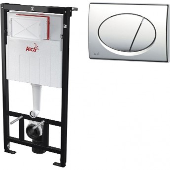 Комплект ALCAPLAST SET 3v1 AM101/1120-31RUS SET+M71 для установки унитаза с панелью смыва, хром глянцевый Комплект ALCAPLAST SET 3v1 AM101/1120-31RUS SET+M71 для установки унитаза с панелью смыва, хром глянцевый