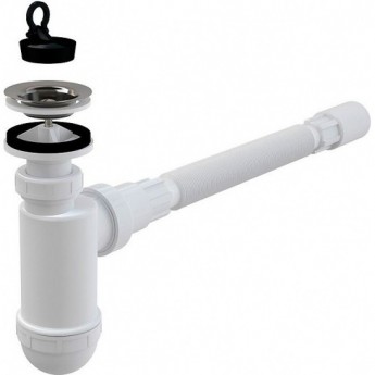 Сифон для умывальника ALCAPLAST A41+A71 Ø40 с гибким соединением Сифон для умывальника ALCAPLAST A41+A71 Ø40 с гибким соединением