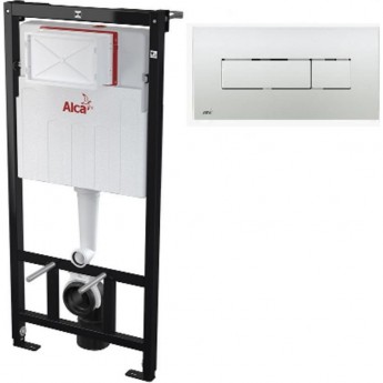 Скрытая система инсталляции ALCAPLAST AM101/1120-3:1 RU M371-0001 для сухой установки, с хром кнопкой Скрытая система инсталляции ALCAPLAST AM101/1120-3:1 RU M371-0001 для сухой установки, с хром кнопкой