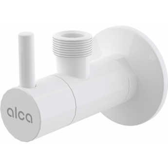 Угловой вентиль ALCAPLAST ARV001B с фильтром 1/2"х3/8", круглый, белый Угловой вентиль ALCAPLAST ARV001B с фильтром 1/2"х3/8", круглый, белый