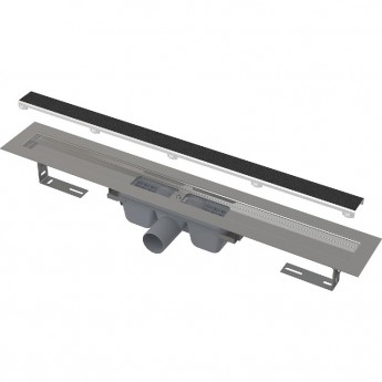 Водоотводящий желоб ALCAPLAST APZ15S-850 без порогов, с решеткой под кладку камня Marble, горизонтальный сток