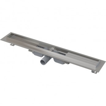 Водоотводящий желоб ALCAPLAST APZ106-650 PROFESSIONAL с порогами для цельной решетки, низкий, горизонтальный слив