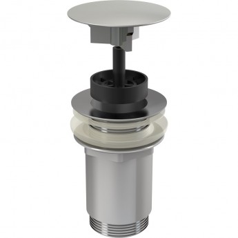 Водослив ALCAPLAST A396 для умывальника 5/4" цельнометаллический с большой пробкой, для умывальников без перелива