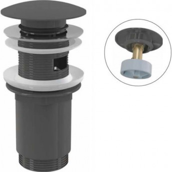 Водослив ALCAPLAST A392-GM-P для умывальника click/clack 5/4", цельнометаллический